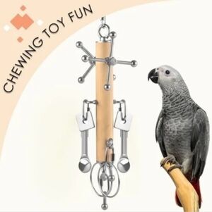 BIRD TOYS Spinning Interactive Toys for Small & Large Parrots